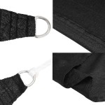 vidaXL Pânză parasolar, negru, 3x4x4m, HDPE, 160 g/m², triunghiular