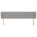 vidaXL Tăblie de pat cu aripioare gri deschis 203x23x78/88 cm textil vidaXL Tăblie de pat cu aripioare gri deschis 203x23x78/88 cm textil