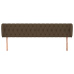 vidaXL Tăblie de pat cu aripioare maro închis 203x23x78/88 cm textil