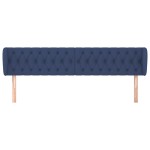 vidaXL Tăblie de pat cu aripioare, albastru, 203x23x78/88 cm textil vidaXL Tăblie de pat cu aripioare, albastru, 203x23x78/88 cm textil