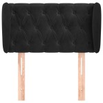 vidaXL Tăblie de pat cu aripioare negru 83x23x78/88 cm catifea