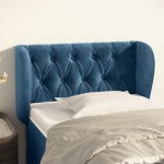 vidaXL Tăblie pat cu aripioare albastru închis 83x23x78/88 cm catifea vidaXL Tăblie pat cu aripioare albastru închis 83x23x78/88 cm catifea