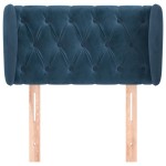 vidaXL Tăblie pat cu aripioare albastru închis 83x23x78/88 cm catifea vidaXL Tăblie pat cu aripioare albastru închis 83x23x78/88 cm catifea
