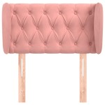 vidaXL Tăblie de pat cu aripioare roz 83x23x78/88 cm catifea