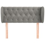 vidaXL Tăblie de pat cu aripioare gri deschis 103x23x78/88 cm catifea