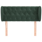 vidaXL Tăblie de pat cu aripioare verde închis 103x23x78/88 cm catifea