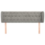 vidaXL Tăblie de pat cu aripioare gri deschis 147x23x78/88 cm catifea vidaXL Tăblie de pat cu aripioare gri deschis 147x23x78/88 cm catifea
