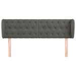 vidaXL Tăblie de pat cu aripioare gri închis 147x23x78/88 cm catifea vidaXL Tăblie de pat cu aripioare gri închis 147x23x78/88 cm catifea