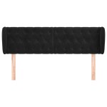 vidaXL Tăblie de pat cu aripioare negru 147x23x78/88 cm catifea vidaXL Tăblie de pat cu aripioare negru 147x23x78/88 cm catifea