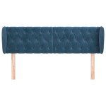 vidaXL Tăblie pat cu aripioare albastru închis 147x23x78/88 cm catifea