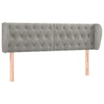 vidaXL Tăblie de pat cu aripioare gri deschis 163x23x78/88 cm catifea vidaXL Tăblie de pat cu aripioare gri deschis 163x23x78/88 cm catifea