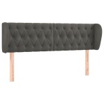 vidaXL Tăblie de pat cu aripioare gri închis 163x23x78/88 cm catifea vidaXL Tăblie de pat cu aripioare gri închis 163x23x78/88 cm catifea