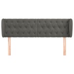 vidaXL Tăblie de pat cu aripioare gri închis 163x23x78/88 cm catifea vidaXL Tăblie de pat cu aripioare gri închis 163x23x78/88 cm catifea