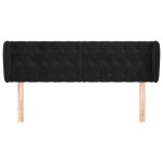 vidaXL Tăblie de pat cu aripioare negru 163x23x78/88 cm catifea