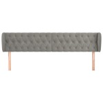vidaXL Tăblie de pat cu aripioare gri deschis 183x23x78/88 cm catifea