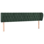 vidaXL Tăblie de pat cu aripioare verde închis 183x23x78/88 cm catifea