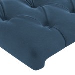 vidaXL Tăblie pat cu aripioare albastru închis 183x23x78/88 cm catifea