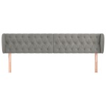 vidaXL Tăblie de pat cu aripioare gri deschis 203x23x78/88 cm catifea vidaXL Tăblie de pat cu aripioare gri deschis 203x23x78/88 cm catifea