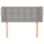 vidaXL Tăblie de pat cu aripioare gri deschis 83x23x78/88 cm textil