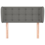 vidaXL Tăblie de pat cu aripioare gri închis 83x23x78/88 cm textil