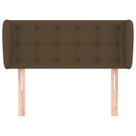vidaXL Tăblie de pat cu aripioare maro închis 83x23x78/88 cm textil