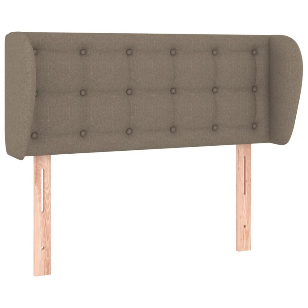 vidaXL Tăblie de pat cu aripioare gri taupe 93x23x78/88 cm textil