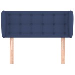 vidaXL Tăblie de pat cu aripioare albastru 93x23x78/88 cm textil vidaXL Tăblie de pat cu aripioare albastru 93x23x78/88 cm textil