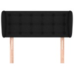 vidaXL Tăblie de pat cu aripioare negru 103x23x78/88 cm textil