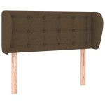 vidaXL Tăblie de pat cu aripioare maro închis 103x23x78/88 cm textil