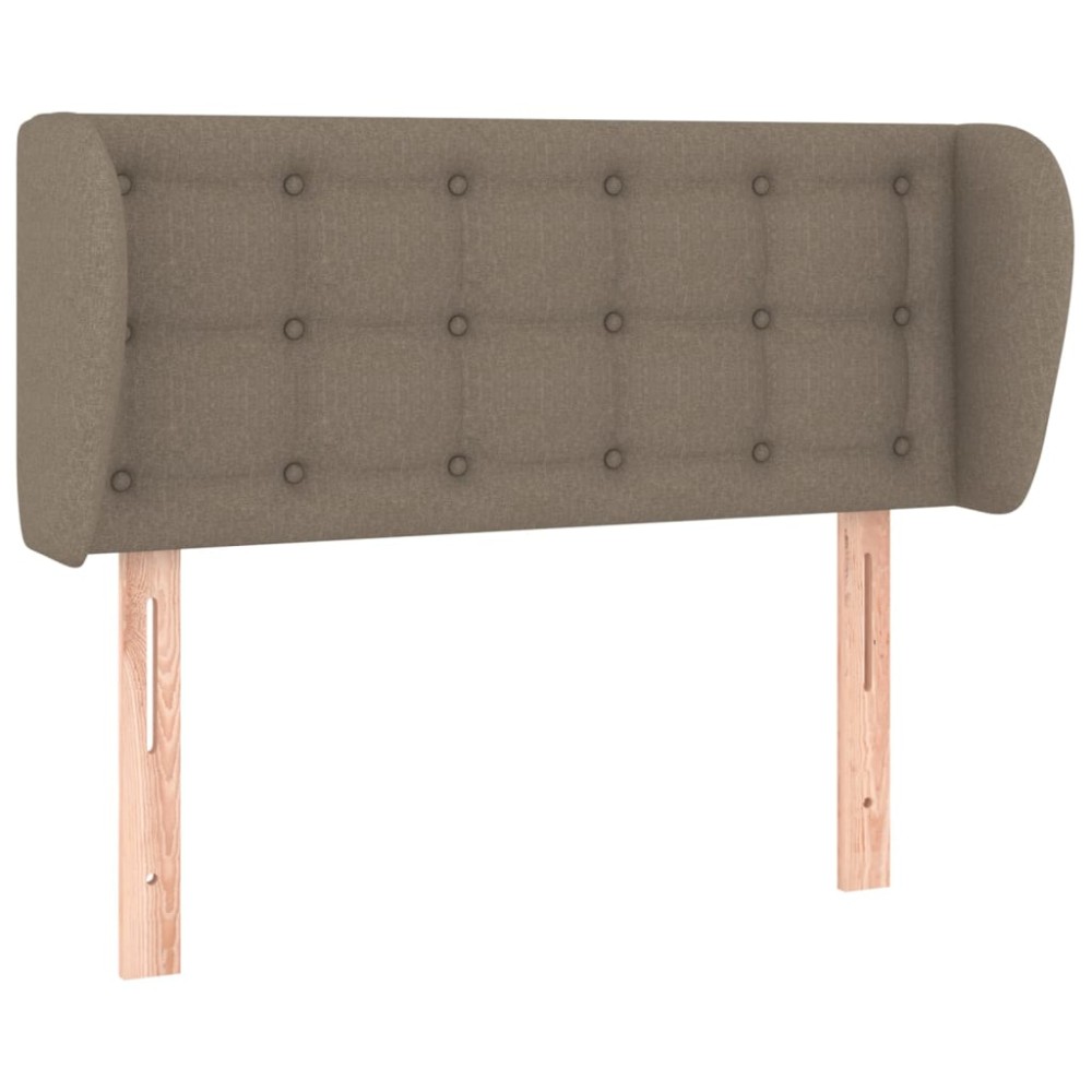 vidaXL Tăblie de pat cu aripioare gri taupe 103x23x78/88 cm textil