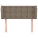 vidaXL Tăblie de pat cu aripioare gri taupe 103x23x78/88 cm textil