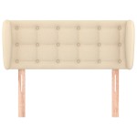 vidaXL Tăblie de pat cu aripioare crem 103x23x78/88 cm textil vidaXL Tăblie de pat cu aripioare crem 103x23x78/88 cm textil
