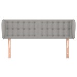 vidaXL Tăblie de pat cu aripioare gri deschis 147x23x78/88 cm textil