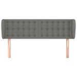 vidaXL Tăblie de pat cu aripioare gri închis 147x23x78/88 cm textil vidaXL Tăblie de pat cu aripioare gri închis 147x23x78/88 cm textil