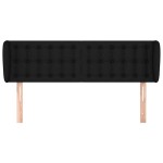 vidaXL Tăblie de pat cu aripioare negru 147x23x78/88 cm textil