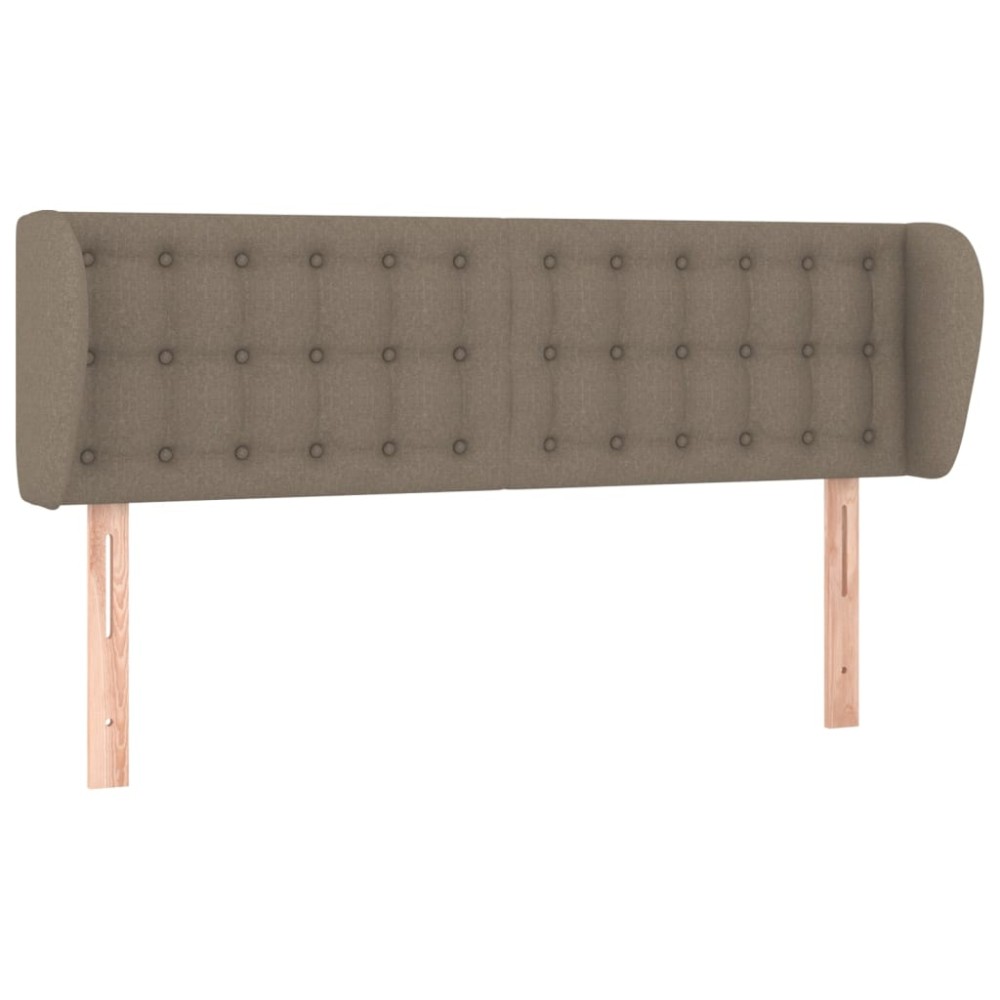 vidaXL Tăblie de pat cu aripioare gri taupe 147x23x78/88 cm textil