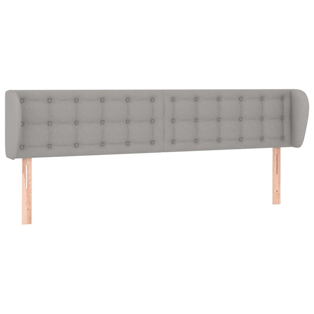 vidaXL Tăblie de pat cu aripioare gri deschis 163x23x78/88 cm textil