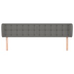 vidaXL Tăblie de pat cu aripioare gri închis 163x23x78/88 cm textil vidaXL Tăblie de pat cu aripioare gri închis 163x23x78/88 cm textil