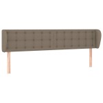 vidaXL Tăblie de pat cu aripioare gri taupe 163x23x78/88 cm textil