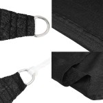 vidaXL Pânză parasolar, negru, 5x7x7m, HDPE, 160 g/m², triunghiular