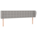 vidaXL Tăblie de pat cu aripioare gri deschis 183x23x78/88 cm textil vidaXL Tăblie de pat cu aripioare gri deschis 183x23x78/88 cm textil