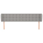 vidaXL Tăblie de pat cu aripioare gri deschis 183x23x78/88 cm textil vidaXL Tăblie de pat cu aripioare gri deschis 183x23x78/88 cm textil