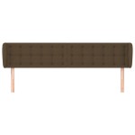 vidaXL Tăblie de pat cu aripioare maro închis 183x23x78/88 cm textil