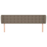 vidaXL Tăblie de pat cu aripioare gri taupe 183x23x78/88 cm textil