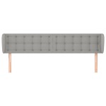 vidaXL Tăblie de pat cu aripioare gri deschis 203x23x78/88 cm textil vidaXL Tăblie de pat cu aripioare gri deschis 203x23x78/88 cm textil