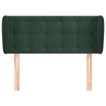 vidaXL Tăblie de pat cu aripioare verde închis 83x23x78/88 cm catifea