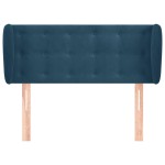 vidaXL Tăblie pat cu aripioare albastru închis 83x23x78/88 cm catifea