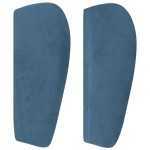vidaXL Tăblie pat cu aripioare albastru închis 83x23x78/88 cm catifea