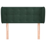 vidaXL Tăblie de pat cu aripioare verde închis 103x23x78/88 cm catifea