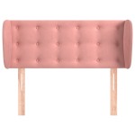 vidaXL Tăblie de pat cu aripioare roz 103x23x78/88 cm catifea